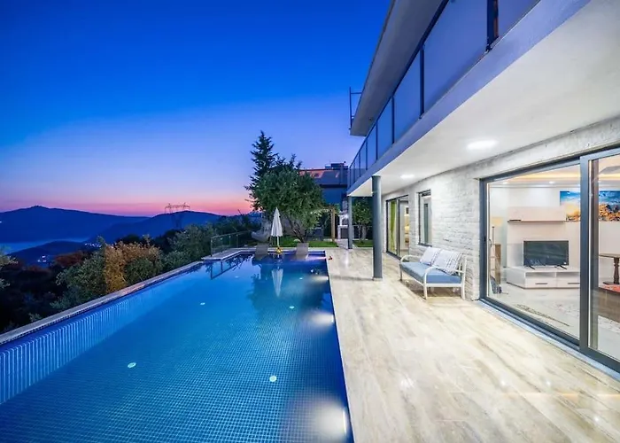 Kalkan Deniz Manzaralı Havuzlu Bahçeli * Kaş